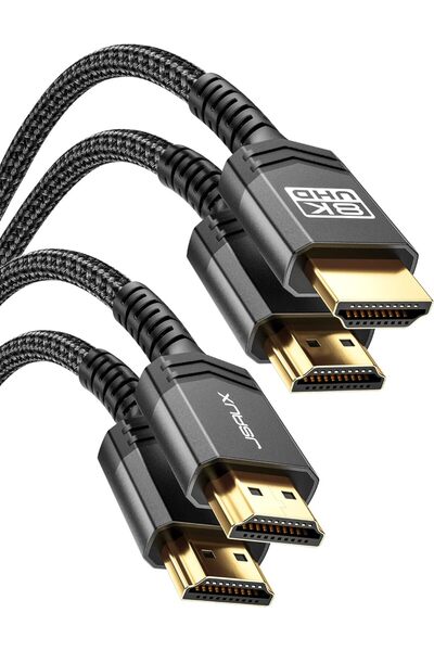 jsaux 8k UHD Uzun HDMI Kablosu 48GBPS Yüksek Hızlı 2.1 Örgülü Oyuncu Kablo 8k...