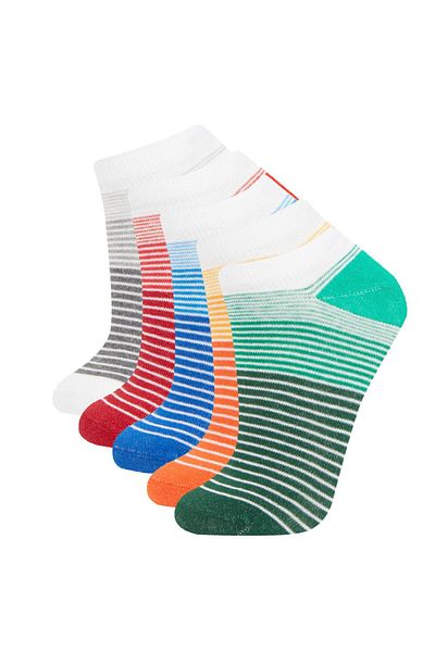 DeFacto Boy's 5-Piece Cotton Booties Socks C3633a8ns