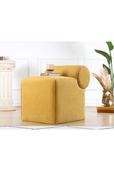 Lorencehome Linburg Puf - Sarı