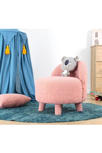 Lorencehome Tibooh Teddy Çocuk Koltuğu - Pudra