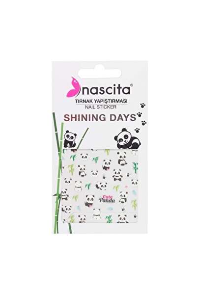 nascita Cute Panda Tırnak Stickerı - 23