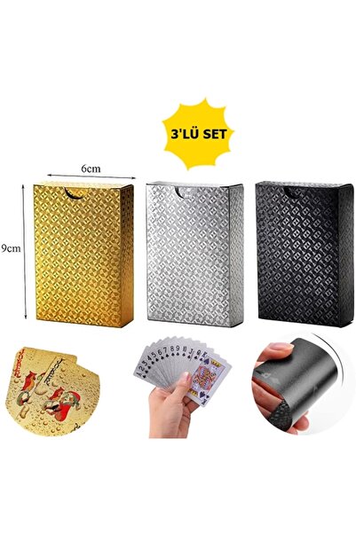 Boldy 3'lü Oyun Kartı Kaplama İskambil Kağıdı Kaplama Poker Kartı Oyun Kağıdı...