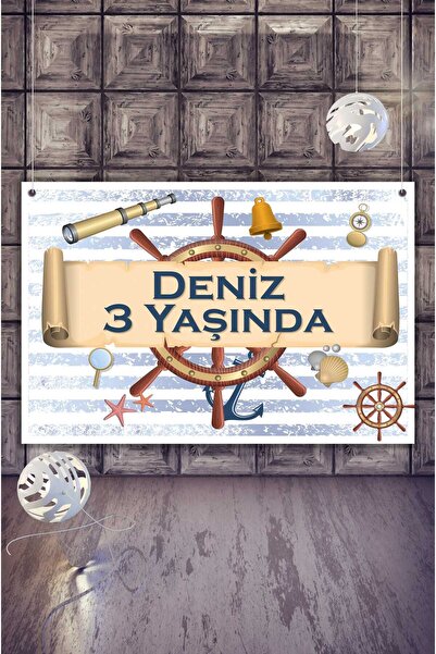 Denizci Temalı Doğumgünü Afişi 100x70cm