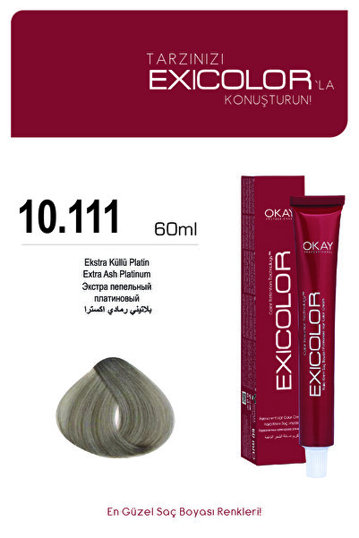 Exicolor 10.111 EKSTRA KÜLLÜ PLATİN Kalıcı Krem Saç Boyası 60ml