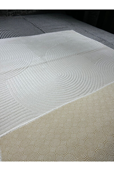 Merinos Rölyef Kaymaz Taban Kesme Halı Garden Bej