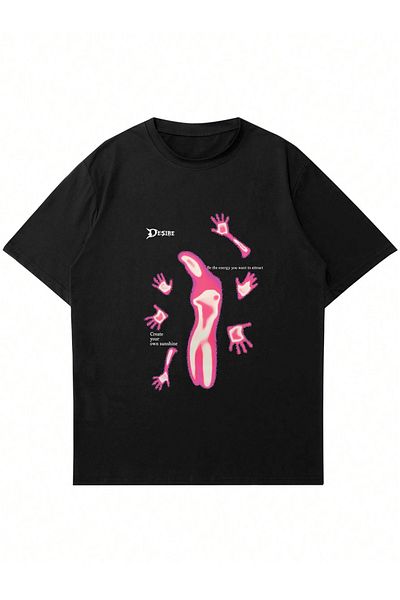 Mad&Calf Μπλουζάκι Unisex Desire με στάμπα με λαιμόκοψη