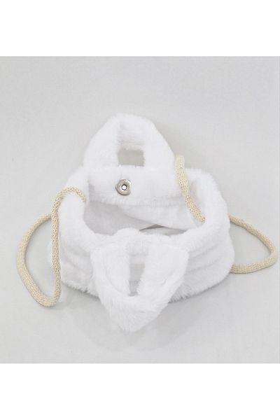 le peu doudou New Season Faux Fur Crossbody Children's Bag White