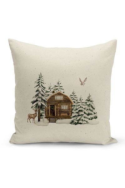 Bertille Home New Year Series Double Sided Digital Printed Throw Pillow Case (Christmas Christmas Cushion Cover)