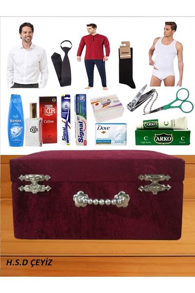 Sonem Çeyiz Cămașă de mire, papuci, set cosmetic 1002