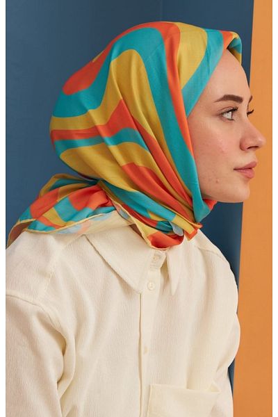 İpekhan Φουλάρι βαμβακερής βισκόζης Twist Pattern