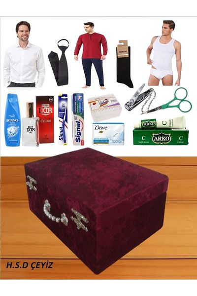 Sonem Çeyiz Cămașă de mire, papuci, set cosmetic 1002