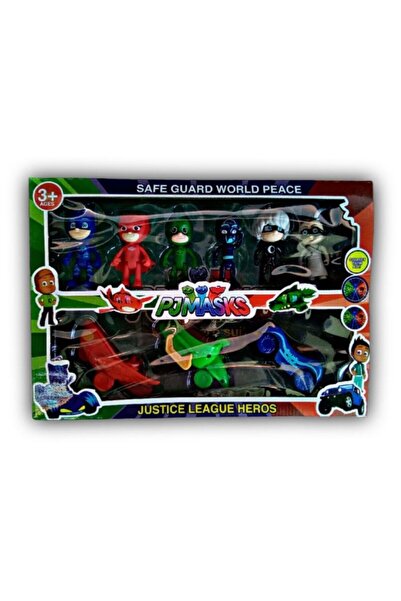 Ailenizin Oyuncakçısı Oyuncak Pjmasks Arabalı Figür Seti 9 Parça Oyuncak Pija...