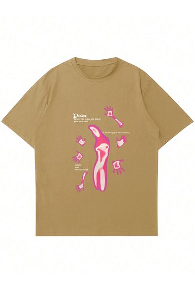 Mad&Calf Μπλουζάκι Unisex Desire με στάμπα με λαιμόκοψη