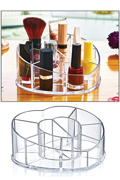 Bev Kitchen Organizator transparent pentru machiaj - în formă de inimă, organ...