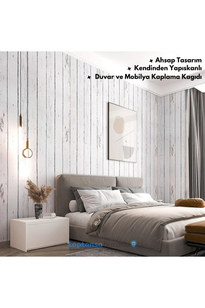 TechnoSmart 45cm×500cm Kendinden Yapışkanlı Ahşap Görünümlü Kaplama Kağıdı Mutfak Dolap Masa Duvar