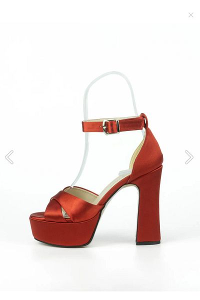 E&L Company 13cm Red Satin - Running Is Guaranteed and Non-Slip Bottom