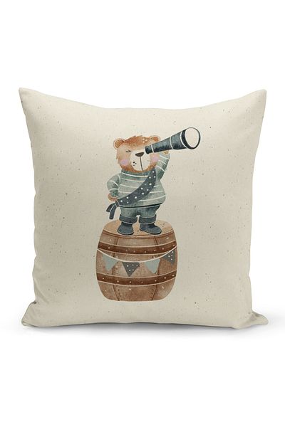 Bertille Home Child Baby Series Double-Sided Digital Printed Throw Pillow Case (Kids Children Cushion Cover)