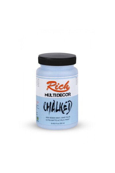 Rich Mobilya Boyası, Ahşap Boyası ,Akrilik Boyası, 250 Cc Bebek Mavi (4550)