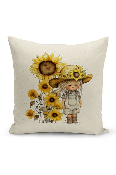 Bertille Home Child Baby Series Double-Sided Digital Printed Throw Pillow Case (Kids Children Cushion Cover)