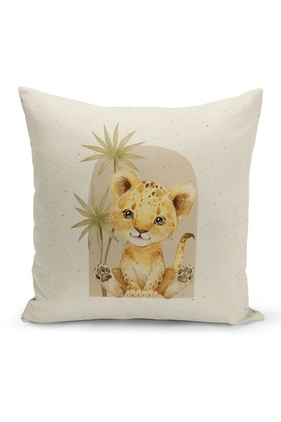 Bertille Home Child Baby Series Double-Sided Digital Printed Throw Pillow Case (Kids Children Cushion Cover)