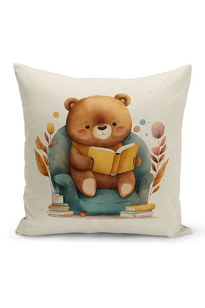 Bertille Home Child Baby Series Double-Sided Digital Printed Throw Pillow Case (Kids Children Cushion Cover)
