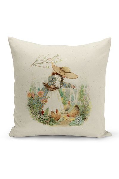 Bertille Home Child Baby Series Double-Sided Digital Printed Throw Pillow Case (Kids Children Cushion Cover)