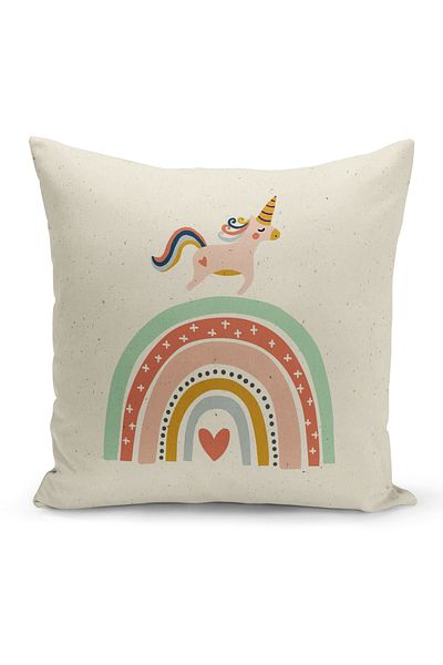 Bertille Home Child Baby Series Double-Sided Digital Printed Throw Pillow Case (Kids Children Cushion Cover)