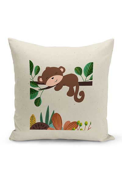 Bertille Home Child Baby Series Double-Sided Digital Printed Throw Pillow Case (Kids Children Cushion Cover)