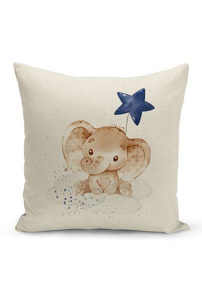 Bertille Home Child Baby Series Double-Sided Digital Printed Throw Pillow Case (Kids Children Cushion Cover)