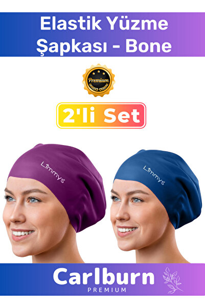 Carlburn Premium Su Geçirmez Sızdırmaz Renkli Silikon Yüzücü Havuz Deniz Bone...