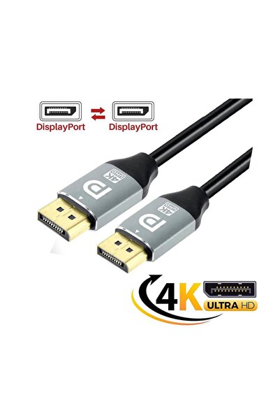 Koodmax 4k 60Hz Displayport  to Displayport Kablo (DP 1.2) 21.60Gbps, 1080P FreeSync G-Sync - 3 Mt