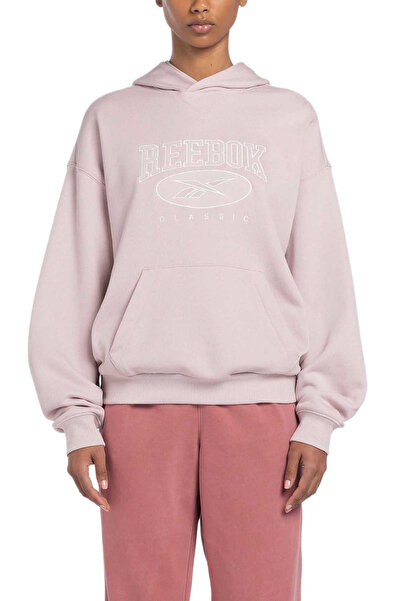 Reebok CL AE BIG LOGO FT HOODIE Pembe Kadın Sweatshirt