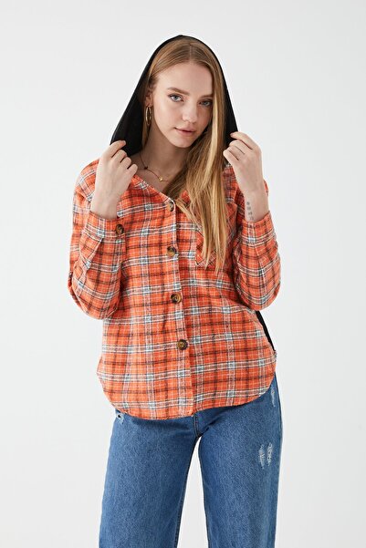 Genel Markalar Kapüşonlu Oduncu Gömlek