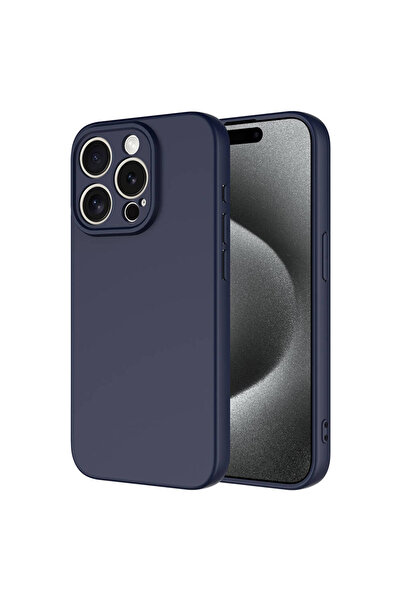 Nezih Case Apple iPhone 15 Pro Kılıf Kadife Iç Yüzeyli Kamera Korumalı (şık T...