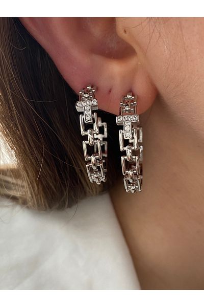 Pinery Jewels Vip Series - Women's Zircon Cubic Zirconia t Ring Brass Plated Earrings Pair