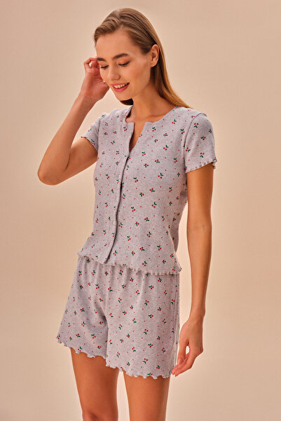 SUWEN Nova Shirt Collar Shorts Pajama Set