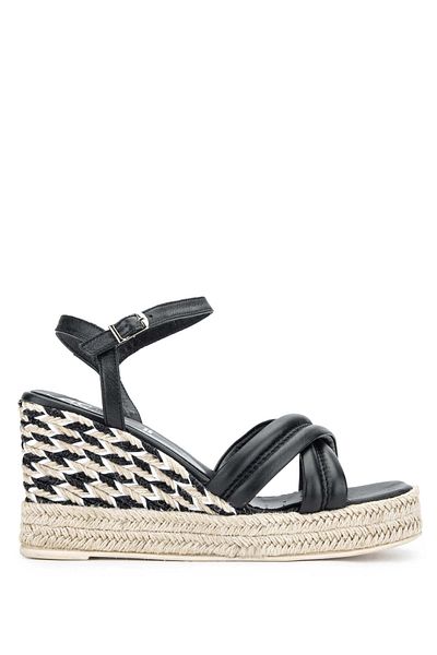 Relax Anatomic Women's Genuine Leather Black Heeled Sandals