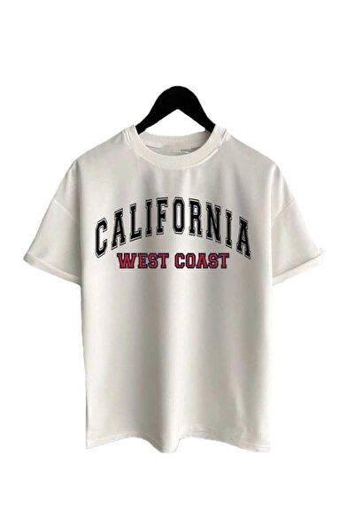 PERISENSE تي شيرت كبير الحجم مطبوع عليه كاليفورنيا ويست كوست للرجال والنساء ل...