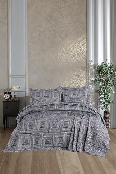 BİRHOME Σετ διπλό κάλυμμα και πικέ Concorde Navy Blue