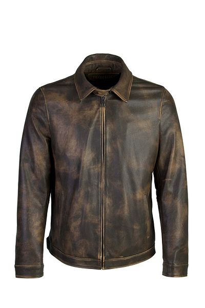 Tamer Tanca Men's Whiskey Antique Coat - Genuine Leather