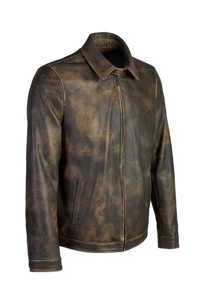 Tamer Tanca Men's Whiskey Antique Coat - Genuine Leather