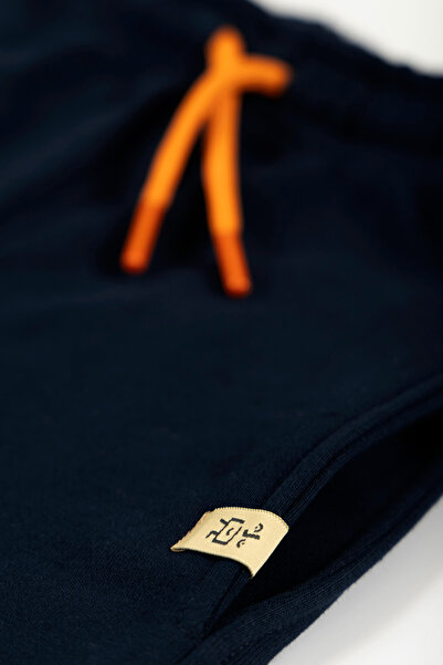 BEETLEBEEZ Çocuk Unisex Lacivert Eşofman Altı - Jogger Turuncu Kordonlu