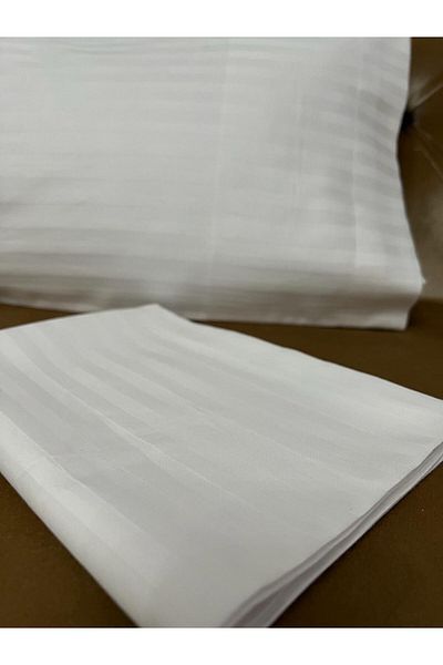 Çeyiz Bahçesi Βρεφική ριγέ μαξιλαροθήκη - 35×45 Κρέμα