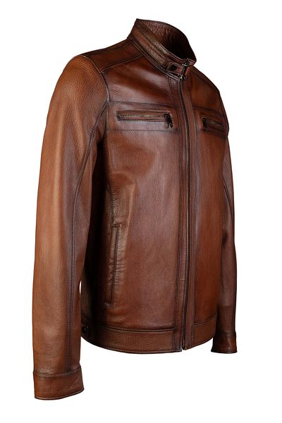 Tamer Tanca Men's Genuine Leather Leather Coat