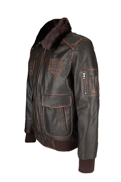 Tamer Tanca Genuine Leather Men's Coat - Red Antique