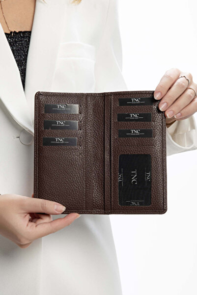 Tamer Tanca Ανδρικό πορτοφόλι από γνήσιο δέρμα σε καφέ χρώμα