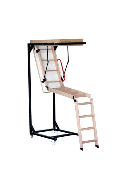 2mm Ahşap 60x110 Kayın Katlanır Çatı Merdiveni