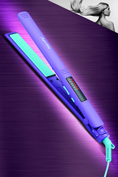 Aprilla Ahs 2052 Dijital Isı Ayarlı Profesyonel Saç Düzleştirici Mor