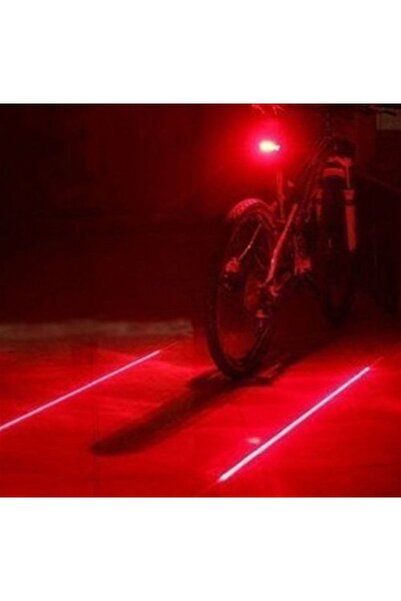 morlalem m Lazer Şeritli Bisiklet Lambası Güvenlik Arka Stop Lamba Led Işık Y...