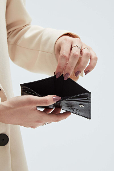 Tamer Tanca Pánský držák na karty z pravé kůže černý kaviár